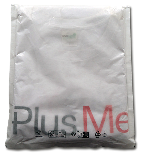 T-Shirt Einzelverpackung aus Pergamin Papier