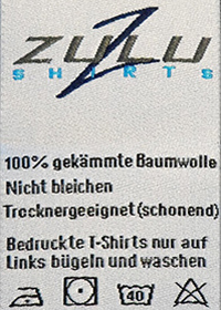 zulu shirts etiketten